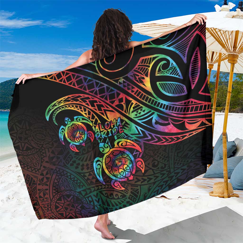 Hawaii Pride Sarong Rainbow Swirls LT7 One Size 44 x 66 inches Colorful - Polynesian Pride