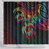 Hawaii Pride Shower Curtain Rainbow Swirls LT7 - Polynesian Pride