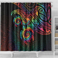 Hawaii Pride Shower Curtain Rainbow Swirls LT7 - Polynesian Pride