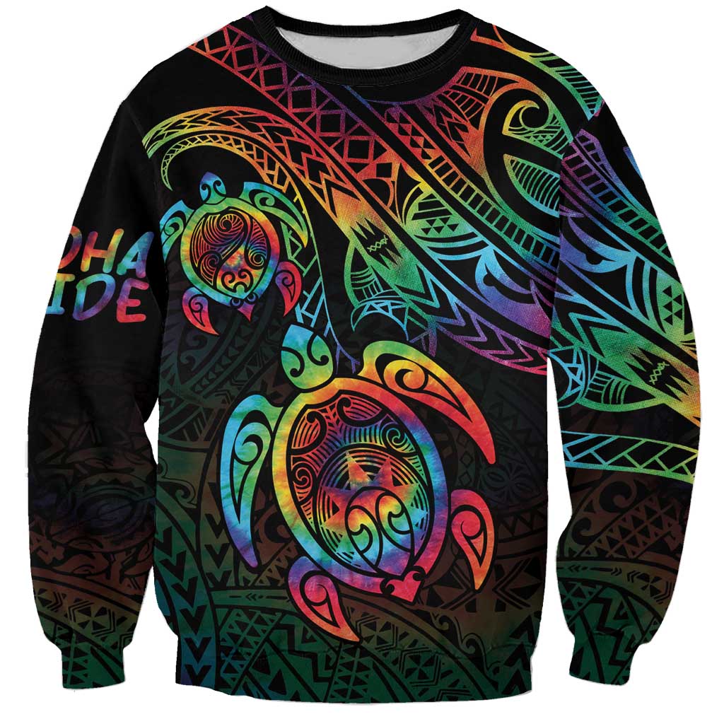 Hawaii Pride Sweatshirt Rainbow Swirls