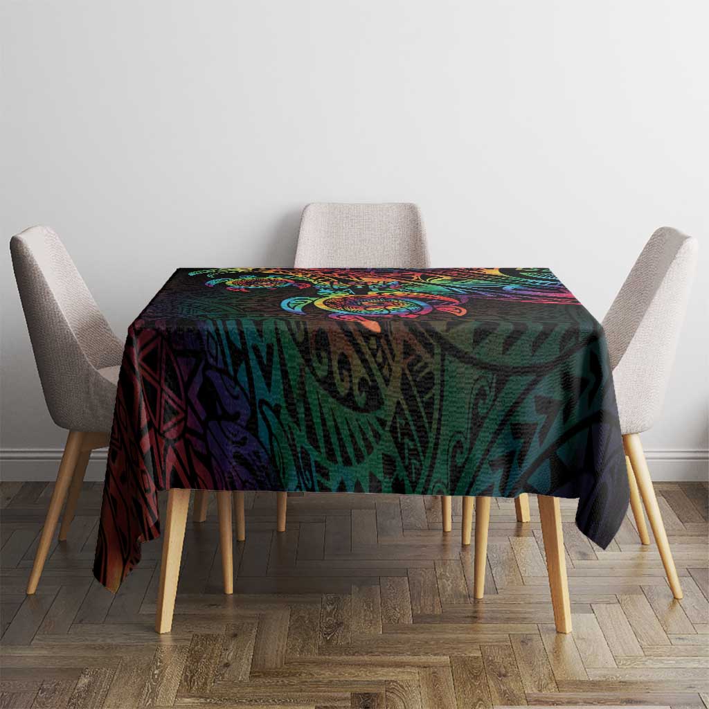 Hawaii Pride Tablecloth Rainbow Swirls