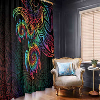 Hawaii Pride Window Curtain Rainbow Swirls