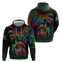 Hawaii Pride Zip Hoodie Rainbow Swirls