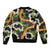 Aloha Festive Hawaii Bomber Jacket Mokihana - Maile and Ilima on Black - Polynesian Pride