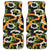 Aloha Festive Hawaii Car Mats Mokihana - Maile and Ilima on Black - Polynesian Pride