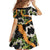 Aloha Festive Hawaii Family Matching Off Shoulder Short Dress and Hawaiian Shirt Mokihana - Maile and Ilima on Black - Polynesian Pride