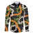 Aloha Festive Hawaii Family Matching Off Shoulder Short Dress and Hawaiian Shirt Mokihana - Maile and Ilima on Black - Polynesian Pride