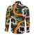 Aloha Festive Hawaii Family Matching Off Shoulder Short Dress and Hawaiian Shirt Mokihana - Maile and Ilima on Black - Polynesian Pride