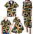Aloha Festive Hawaii Family Matching Puletasi and Hawaiian Shirt Mokihana - Maile and Ilima on Black - Polynesian Pride
