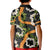 Aloha Festive Hawaii Kid Polo Shirt Mokihana - Maile and Ilima on Black - Polynesian Pride