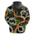 Aloha Festive Hawaii Zip Hoodie Mokihana - Maile and Ilima on Black - Polynesian Pride