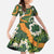 Aloha Festive Hawaii Family Matching Puletasi and Hawaiian Shirt Mokihana - Maile and Ilima on Forest Green - Polynesian Pride