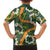 Aloha Festive Hawaii Family Matching Summer Maxi Dress and Hawaiian Shirt Mokihana - Maile and Ilima on Forest Green - Polynesian Pride