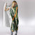 Aloha Festive Hawaii Hooded Blanket Mokihana - Maile and Ilima on Forest Green - Polynesian Pride
