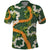 Aloha Festive Hawaii Polo Shirt Mokihana - Maile and Ilima on Forest Green - Polynesian Pride