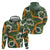 Aloha Festive Hawaii Zip Hoodie Mokihana - Maile and Ilima on Forest Green - Polynesian Pride
