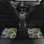 Aloha Festive Hawaii Car Mats Mokihana - Maile and Ilima on Navy Blue - Polynesian Pride