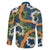 Aloha Festive Hawaii Family Matching Summer Maxi Dress and Hawaiian Shirt Mokihana - Maile and Ilima on Navy Blue - Polynesian Pride