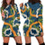 Aloha Festive Hawaii Hoodie Dress Mokihana - Maile and Ilima on Navy Blue - Polynesian Pride