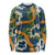 Aloha Festive Hawaii Long Sleeve Shirt Mokihana - Maile and Ilima on Navy Blue - Polynesian Pride
