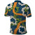 Aloha Festive Hawaii Polo Shirt Mokihana - Maile and Ilima on Navy Blue - Polynesian Pride