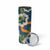 Aloha Festive Hawaii Skinny Tumbler Mokihana - Maile and Ilima on Navy Blue - Polynesian Pride