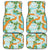 Aloha Festive Hawaii Car Mats Mokihana - Maile and Ilima on Turquoise - Polynesian Pride