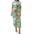 Aloha Festive Hawaii Family Matching Puletasi and Hawaiian Shirt Mokihana - Maile and Ilima on Turquoise - Polynesian Pride
