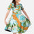 Aloha Festive Hawaii Family Matching Summer Maxi Dress and Hawaiian Shirt Mokihana - Maile and Ilima on Turquoise - Polynesian Pride
