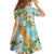 Aloha Festive Hawaii Family Matching Summer Maxi Dress and Hawaiian Shirt Mokihana - Maile and Ilima on Turquoise - Polynesian Pride