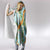 Aloha Festive Hawaii Hooded Blanket Mokihana - Maile and Ilima on Turquoise - Polynesian Pride