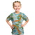 Aloha Festive Hawaii Kid T Shirt Mokihana - Maile and Ilima on Turquoise - Polynesian Pride