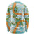 Aloha Festive Hawaii Long Sleeve Shirt Mokihana - Maile and Ilima on Turquoise - Polynesian Pride
