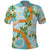 Aloha Festive Hawaii Polo Shirt Mokihana - Maile and Ilima on Turquoise - Polynesian Pride