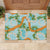 Aloha Festive Hawaii Rubber Doormat Mokihana - Maile and Ilima on Turquoise - Polynesian Pride