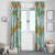 Aloha Festive Hawaii Window Curtain Mokihana - Maile and Ilima on Turquoise - Polynesian Pride