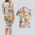 Aloha Festive Hawaii Couples Matching Long Sleeve Bodycon Dress and Hawaiian Shirt Mokihana - Maile and Ilima on Lilac - Polynesian Pride
