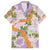 Aloha Festive Hawaii Family Matching Off Shoulder Short Dress and Hawaiian Shirt Mokihana - Maile and Ilima on Lilac - Polynesian Pride