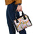 Aloha Festive Hawaii Shoulder Handbag Mokihana - Maile and Ilima on Lilac - Polynesian Pride