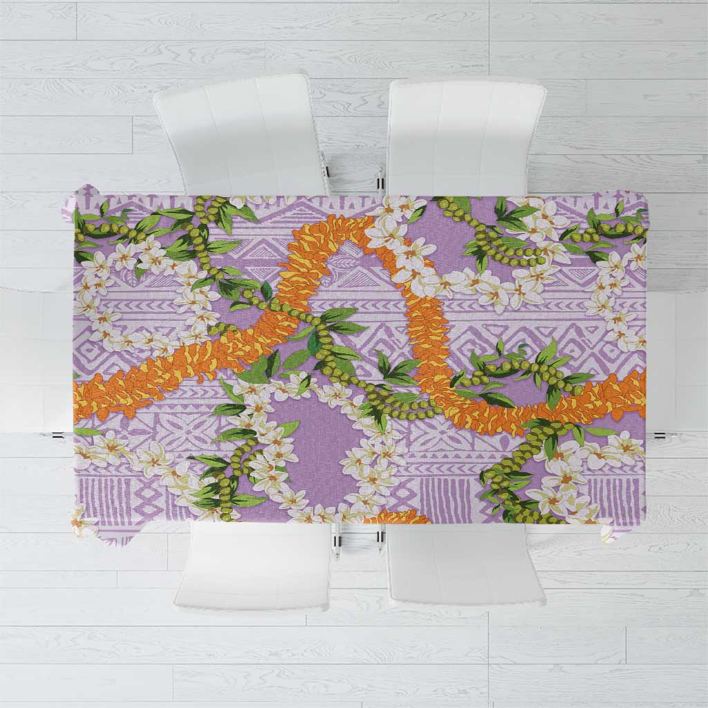 Aloha Festive Hawaii Tablecloth Mokihana - Maile and Ilima on Lilac LT7 Lilac - Polynesian Pride