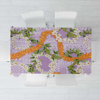 Aloha Festive Hawaii Tablecloth Mokihana - Maile and Ilima on Lilac - Polynesian Pride