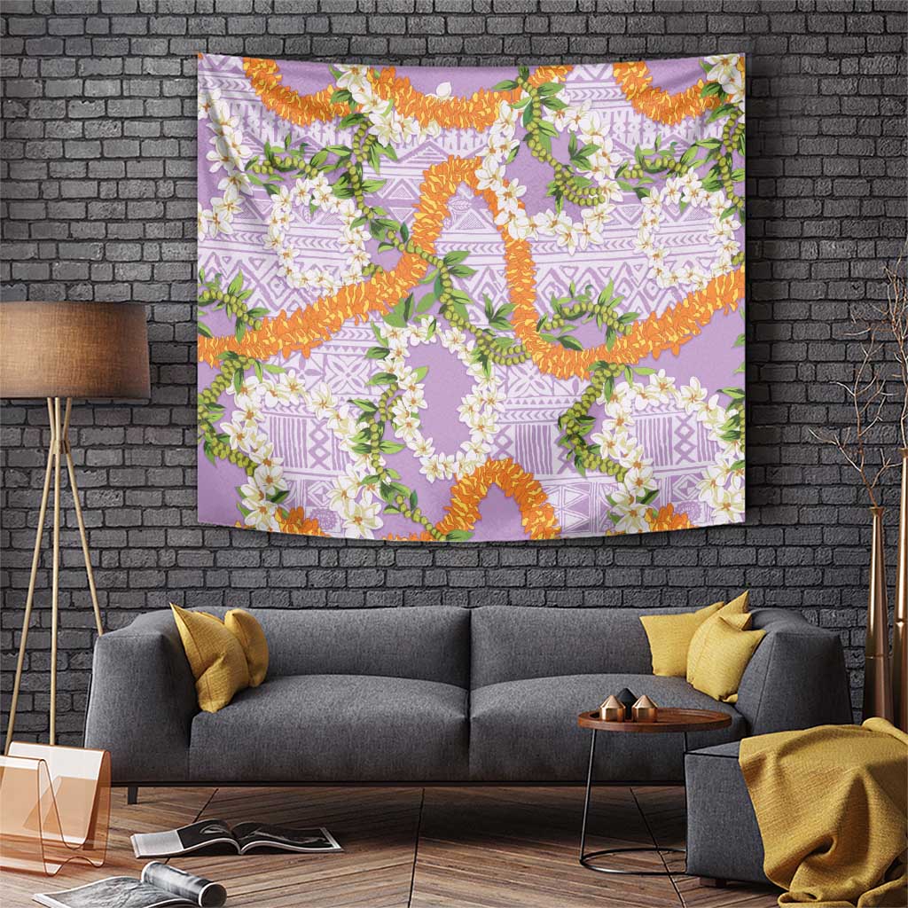 Aloha Festive Hawaii Tapestry Mokihana - Maile and Ilima on Lilac LT7 Lilac - Polynesian Pride