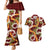 Aloha Festive Hawaii Couples Matching Mermaid Dress and Hawaiian Shirt Mokihana - Maile and Ilima on Crimson - Polynesian Pride