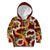 Aloha Festive Hawaii Kid Hoodie Mokihana - Maile and Ilima on Crimson - Polynesian Pride