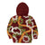 Aloha Festive Hawaii Kid Hoodie Mokihana - Maile and Ilima on Crimson - Polynesian Pride