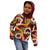 Aloha Festive Hawaii Kid Hoodie Mokihana - Maile and Ilima on Crimson - Polynesian Pride