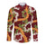 Aloha Festive Hawaii Long Sleeve Button Shirt Mokihana - Maile and Ilima on Crimson - Polynesian Pride