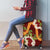 Aloha Festive Hawaii Luggage Cover Mokihana - Maile and Ilima on Crimson - Polynesian Pride