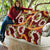 Aloha Festive Hawaii Quilt Mokihana - Maile and Ilima on Crimson - Polynesian Pride