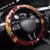 Aloha Festive Hawaii Steering Wheel Cover Mokihana - Maile and Ilima on Crimson - Polynesian Pride